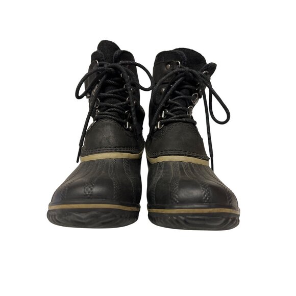Sorel Fancy Lace ii Boot Black Winter Snow Leather Waterproof Women's Size 8 - Picture 3 of 10
